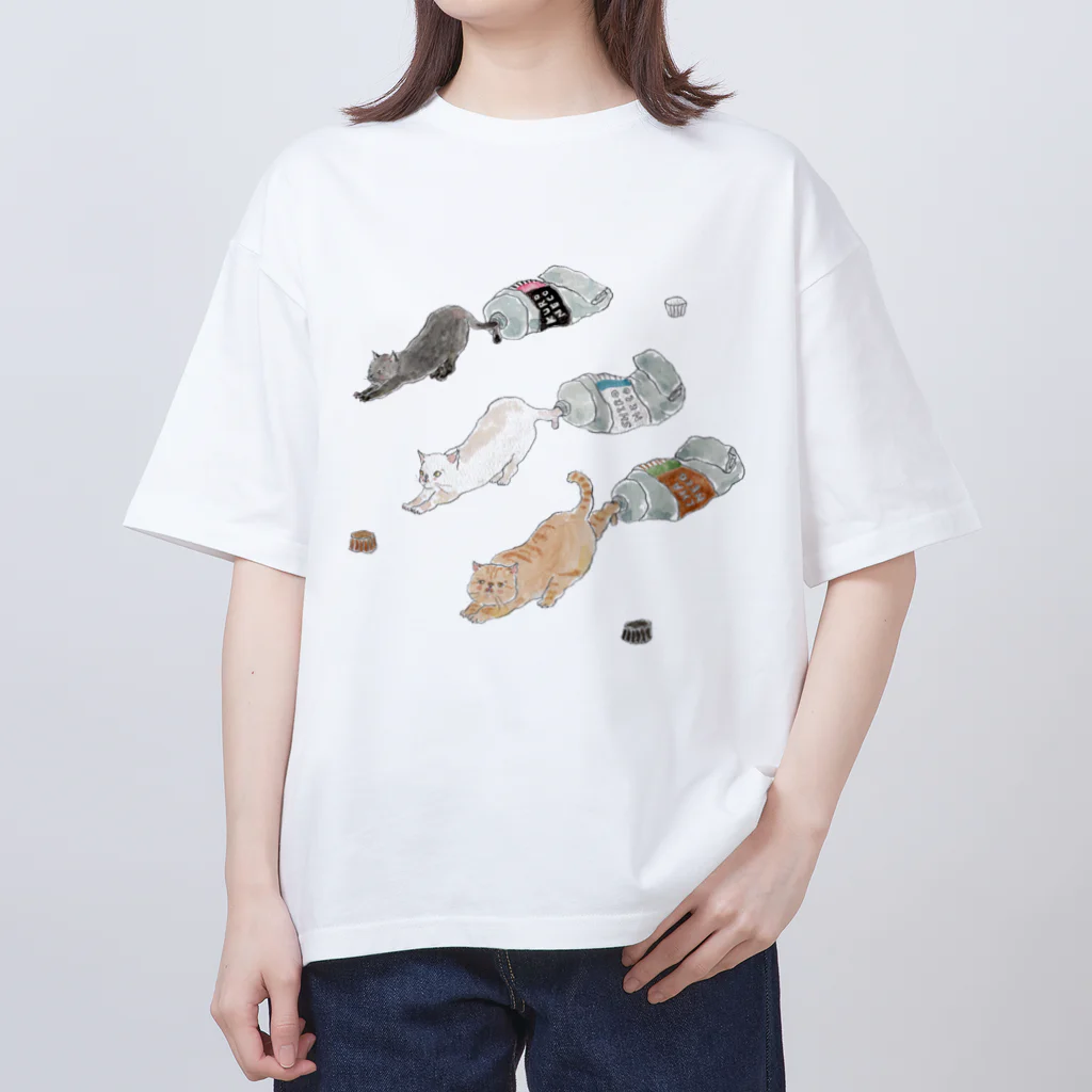 トコロコムギの絵の具にゃんこ Oversized T-Shirt