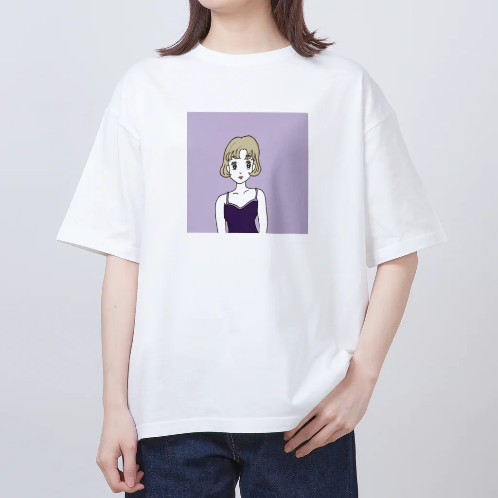 Hinanochin.shopのMs. Blonde Short Hair オーバーサイズTシャツ