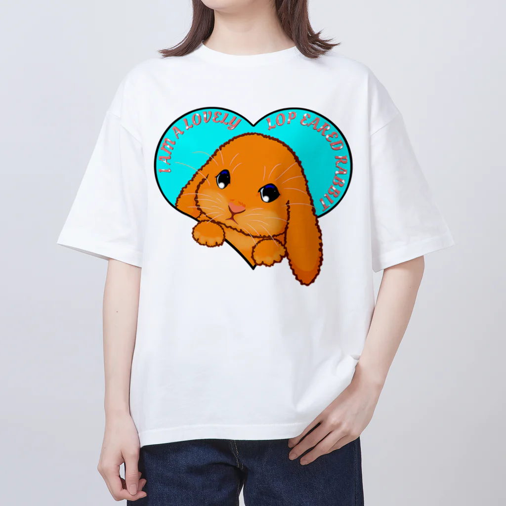 LalaHangeulのLop eared rabbit(ロップイヤーラビット) 英語バージョン Oversized T-Shirt