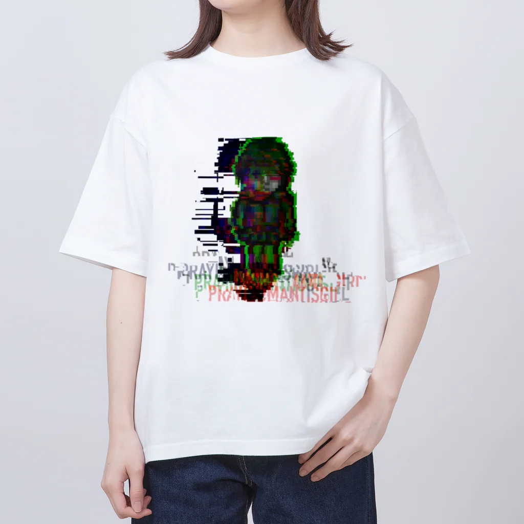 フレ末屋のカマキリ女 ドット絵(バグ) Oversized T-Shirt