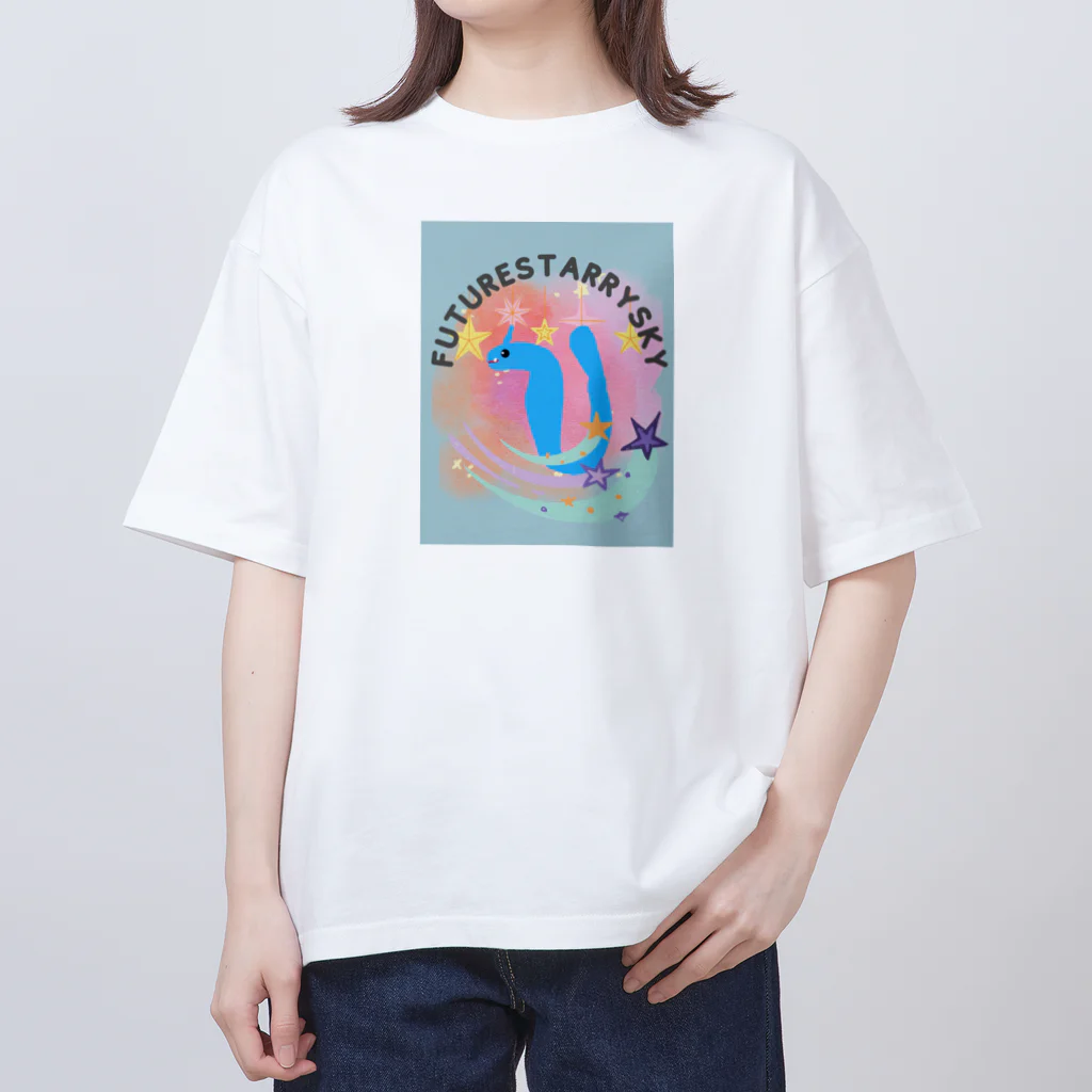 Future Starry Skyの青いドラゴン🐉 Oversized T-Shirt