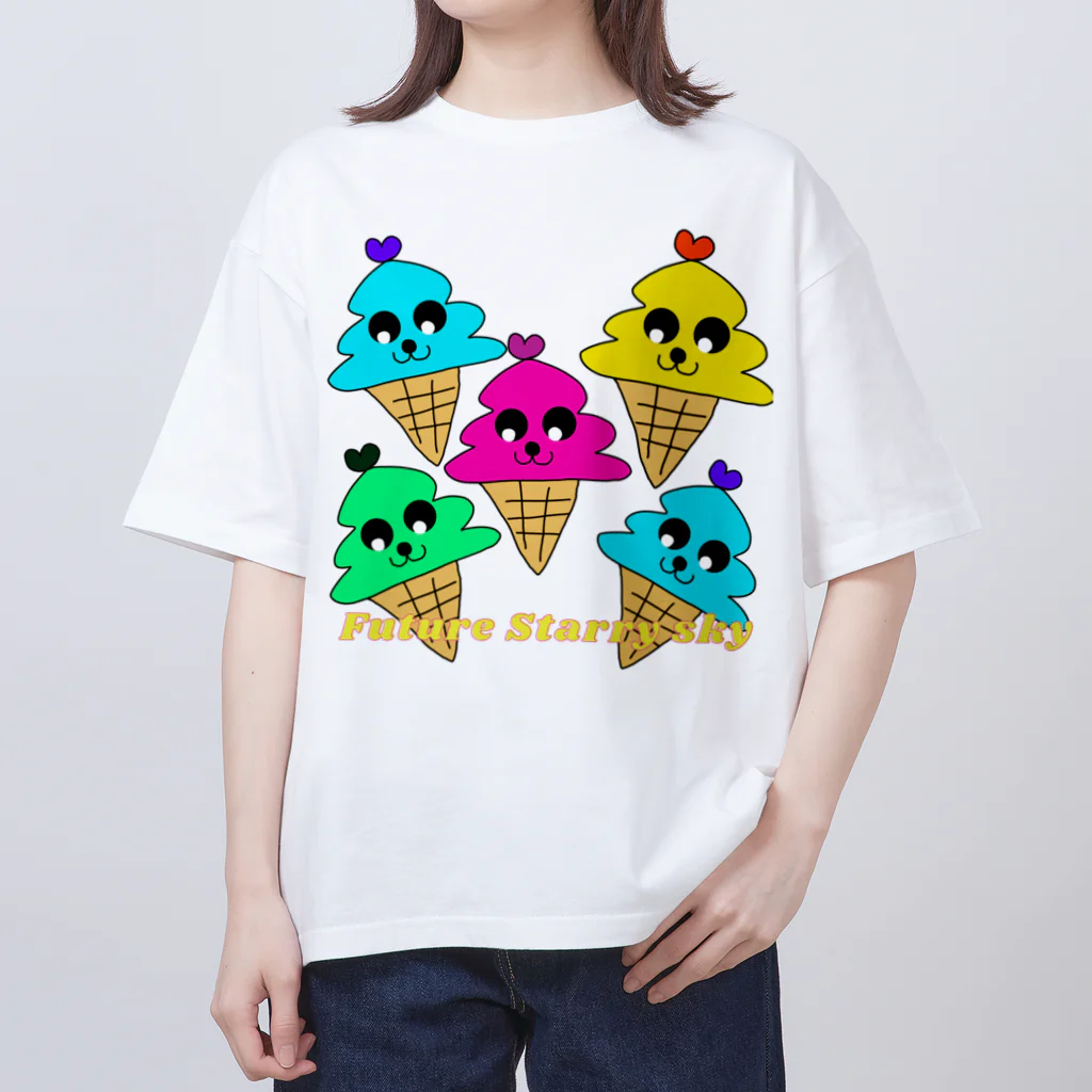 Future Starry Skyのソフトクリーム🍦 Oversized T-Shirt