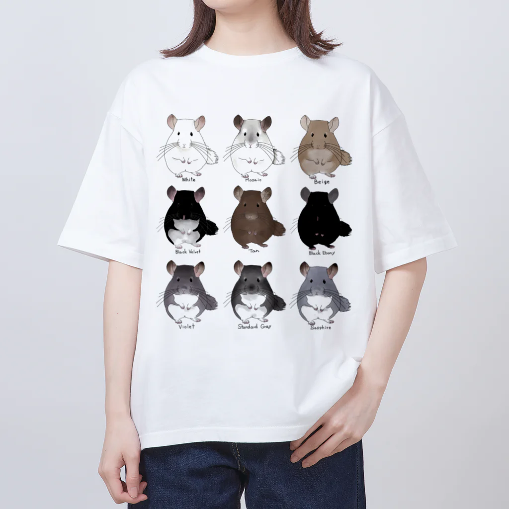 Syu.jjmnのチンチラ色見本(名前入り) オーバーサイズTシャツ