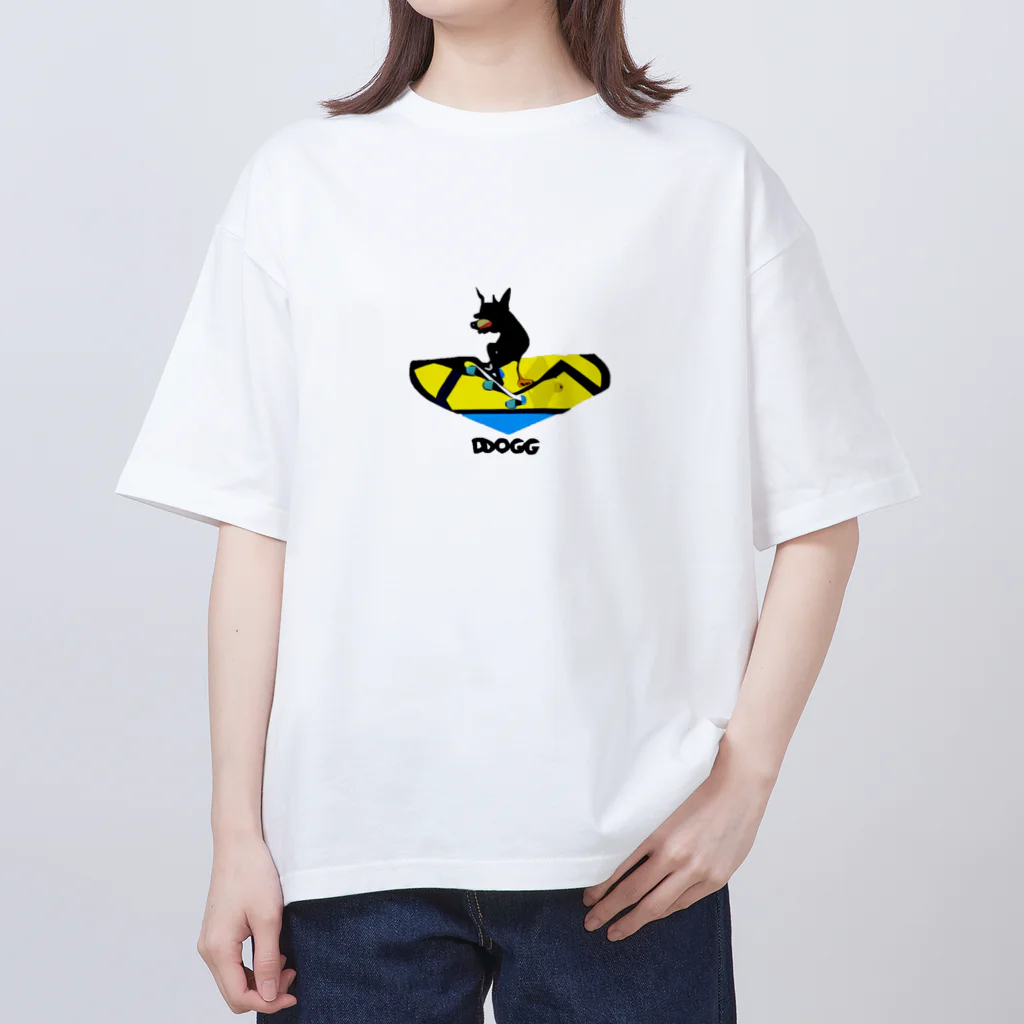 Rolling Retrieverのスケボー犬 Oversized T-Shirt