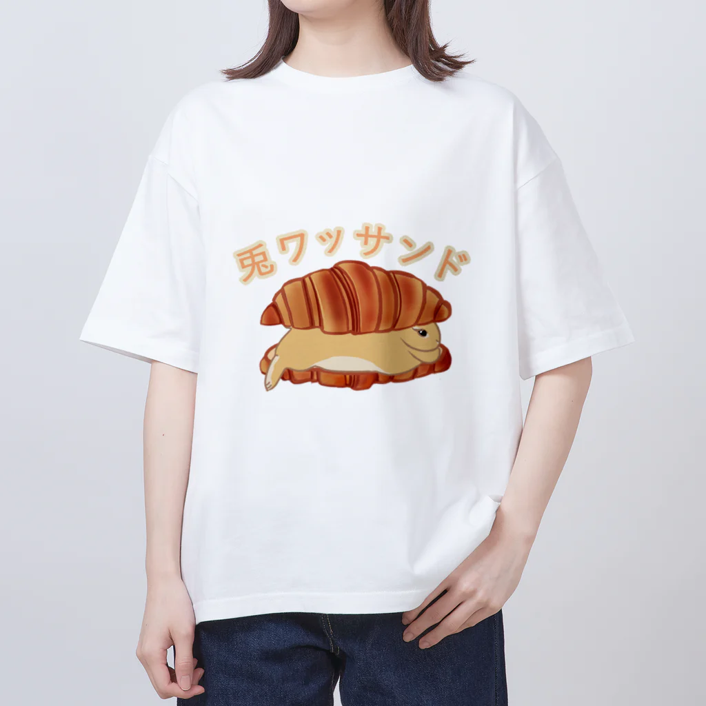 mofumofudouの兎ワッサンド オーバーサイズTシャツ