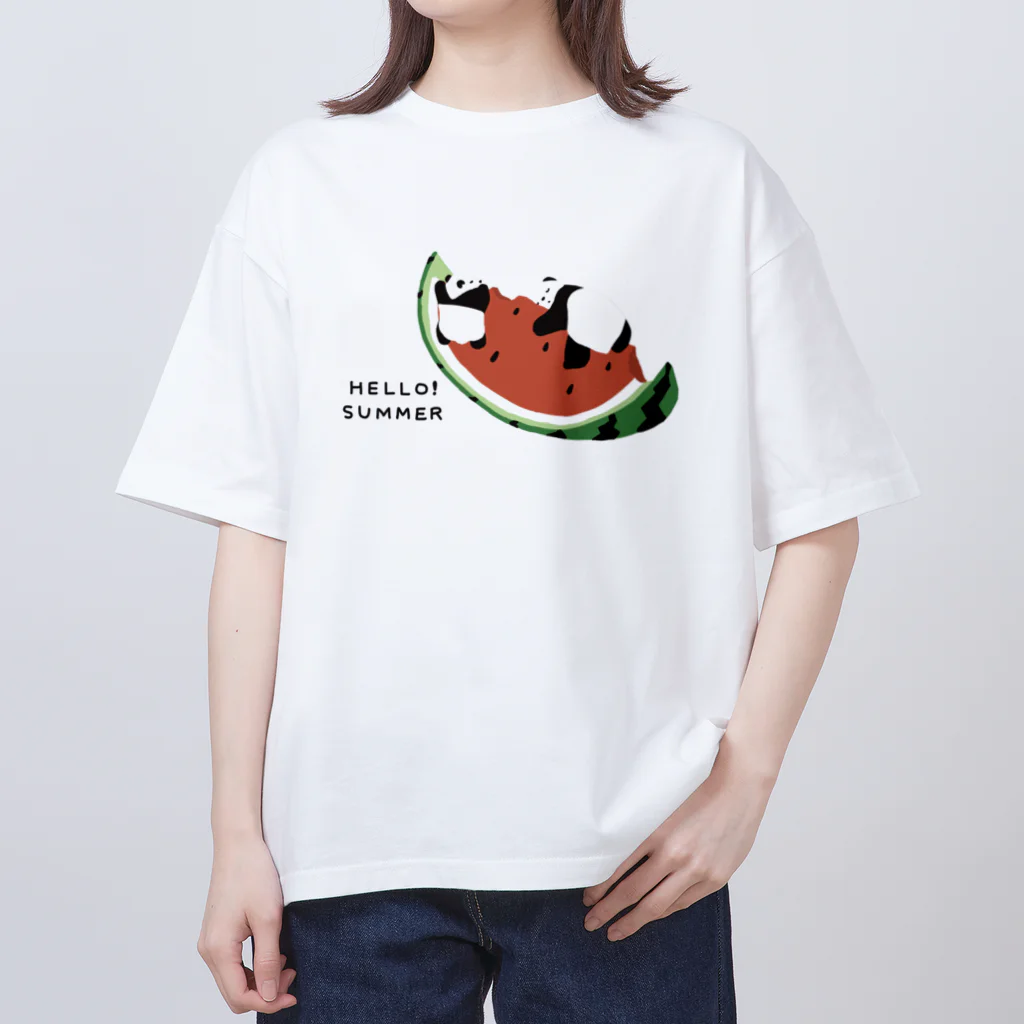 kiki25のゆらゆらスイカとすやすやパンダたち Oversized T-Shirt