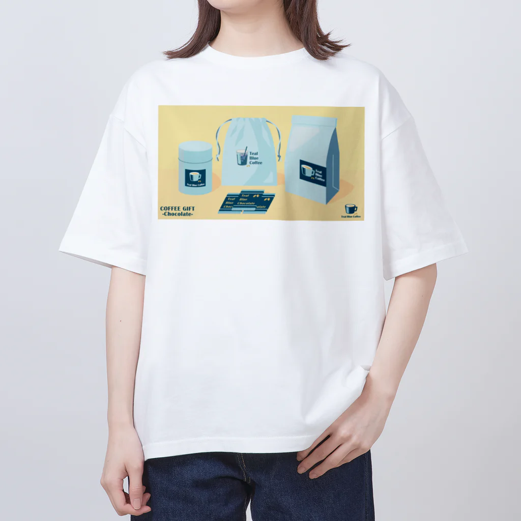 Teal Blue CoffeeのCOFFEE GIFT -Chocolate- YELLOW Ver. オーバーサイズTシャツ