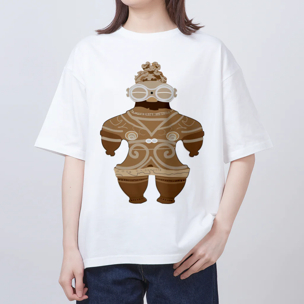 PALA's SHOP　cool、シュール、古風、和風、の縄文　遮光器土偶  イラスト Oversized T-Shirt