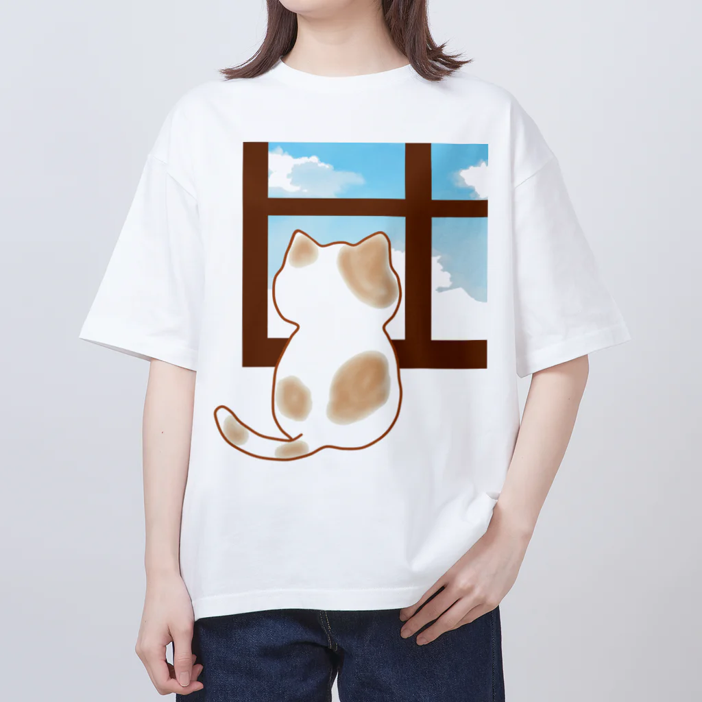 ウチのMEIGENやさんの猫 〜窓辺のひととき〜 オーバーサイズTシャツ