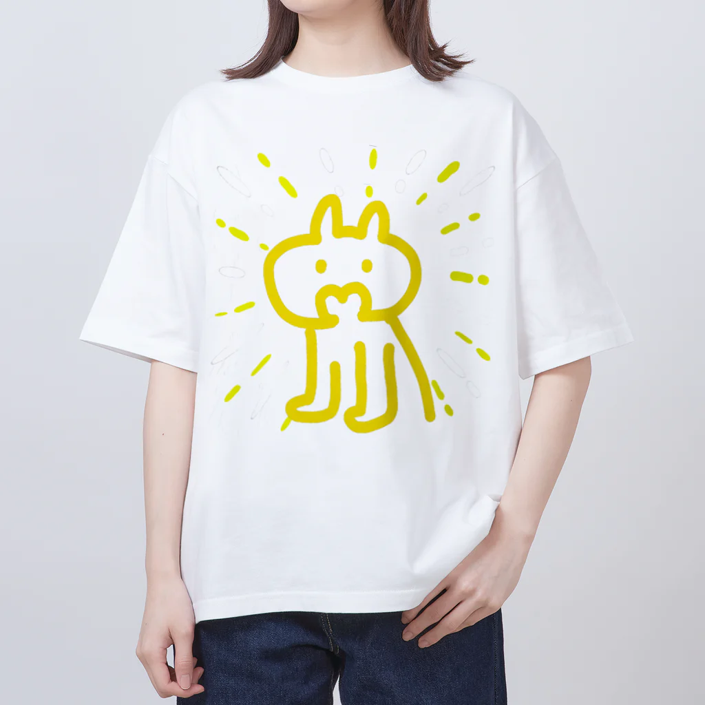 ✨🌈✨ユラクラカン🇯🇵 ✨🌈✨の🌈✨！何か閃いた猫さん！✨🌈 オーバーサイズTシャツ