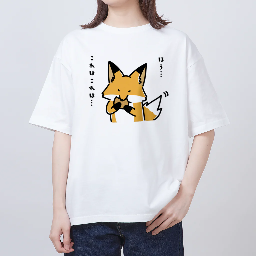  Millefy's shopのかぶりつく、キツネ オーバーサイズTシャツ