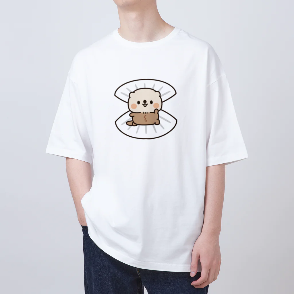 DECORのマイペースなラッコさん　貝から登場ver. オーバーサイズTシャツ