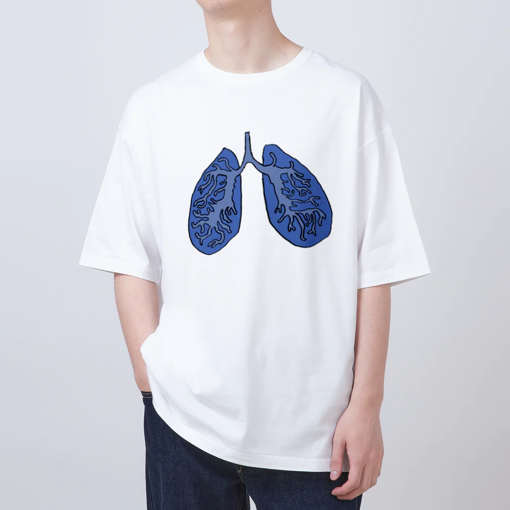 Fujiyama Worksの肺が悪い オーバーサイズTシャツ