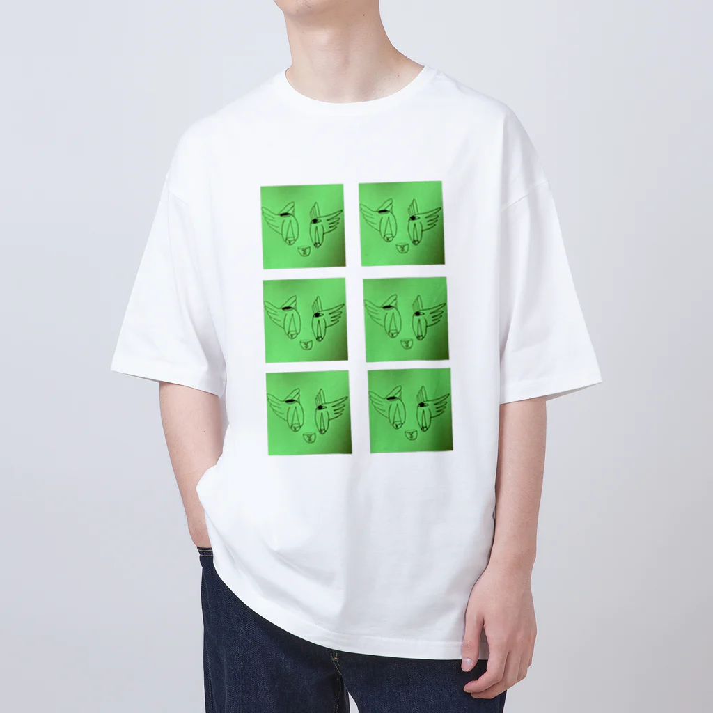 BADビッグバードSTOREのカテキンとカフェインを摂るためお茶を取るとり6枚組 Oversized T-Shirt