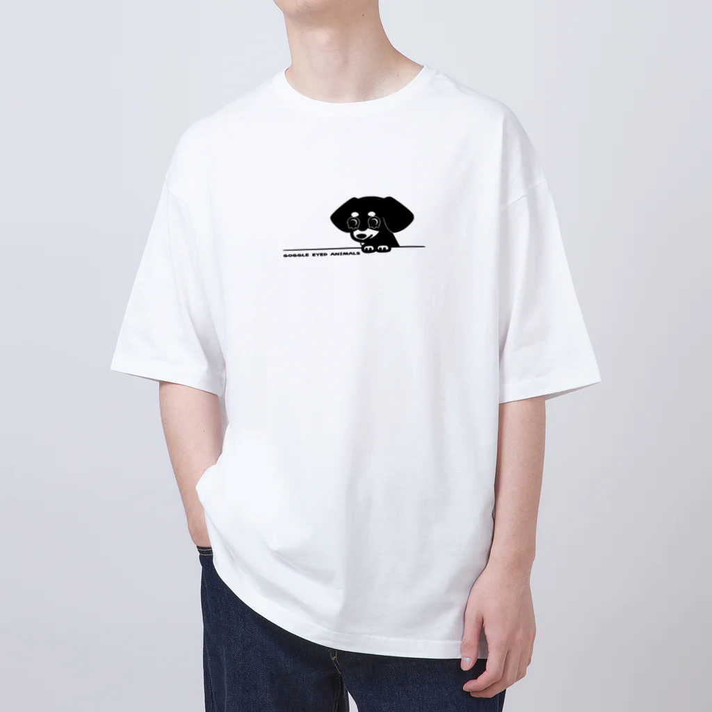 mana_shopのダックスフンド_ひょっこり Oversized T-Shirt