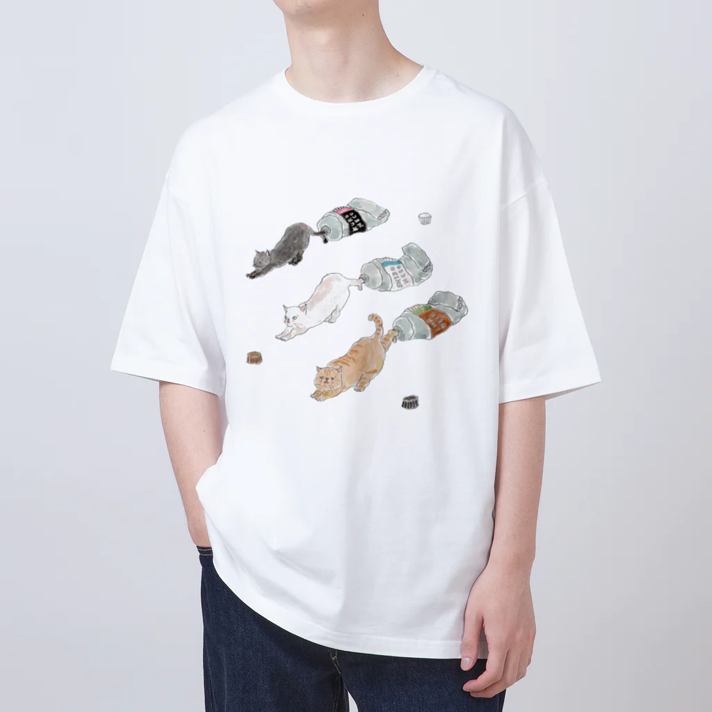 トコロコムギの絵の具にゃんこ Oversized T-Shirt