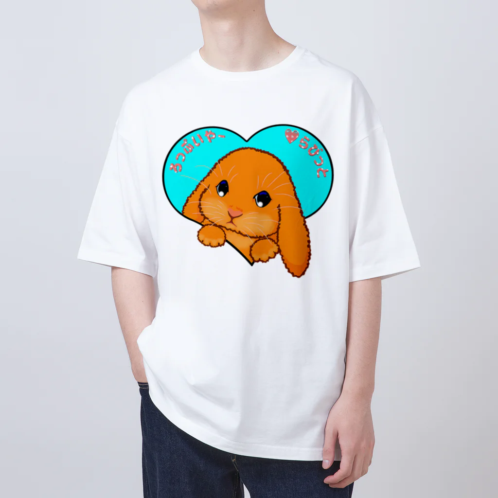 LalaHangeulのろっぷいやーらびっと　日本語バージョン オーバーサイズTシャツ