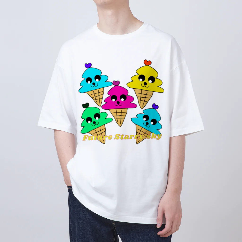 Future Starry Skyのソフトクリーム🍦 Oversized T-Shirt