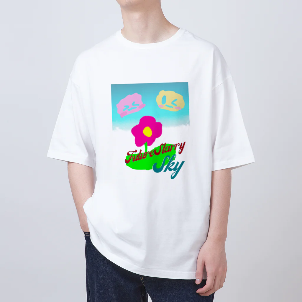 Future Starry Skyのお花と雲🌼☁ Oversized T-Shirt