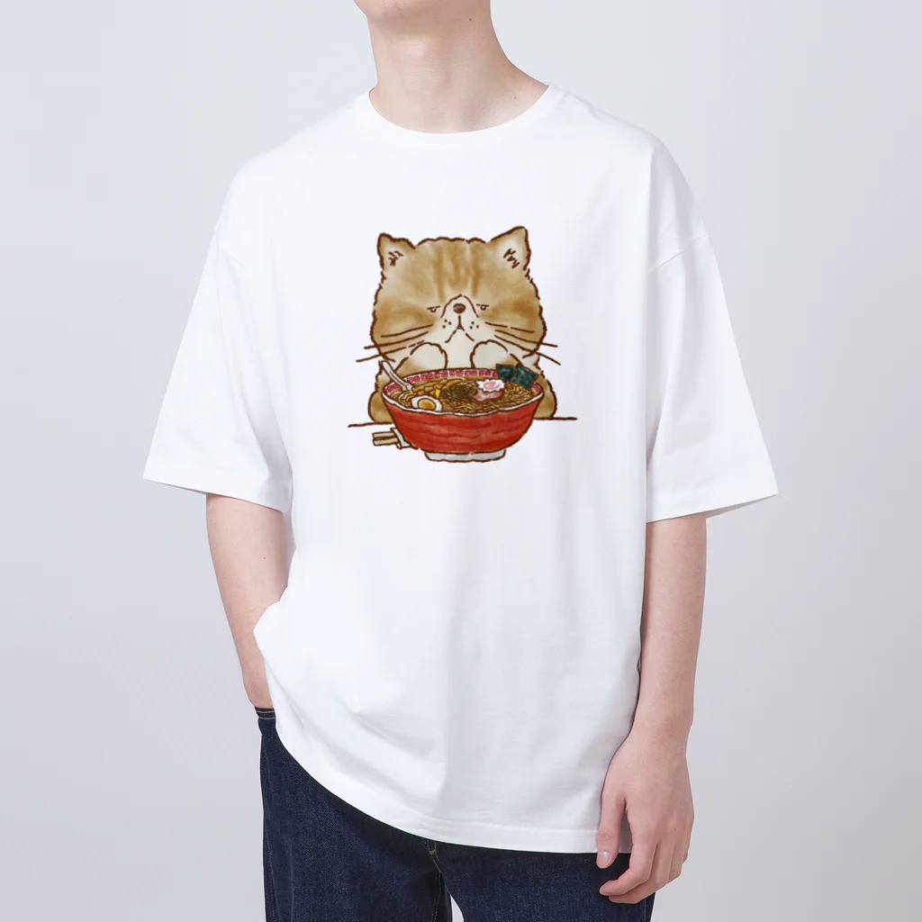 coeur.yu（クードットユー）の猫とラーメン Oversized T-Shirt