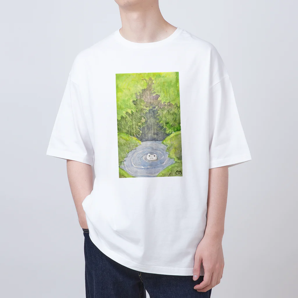 家の中の蛙 SUZURI店／森本のじっとしていたい Oversized T-Shirt