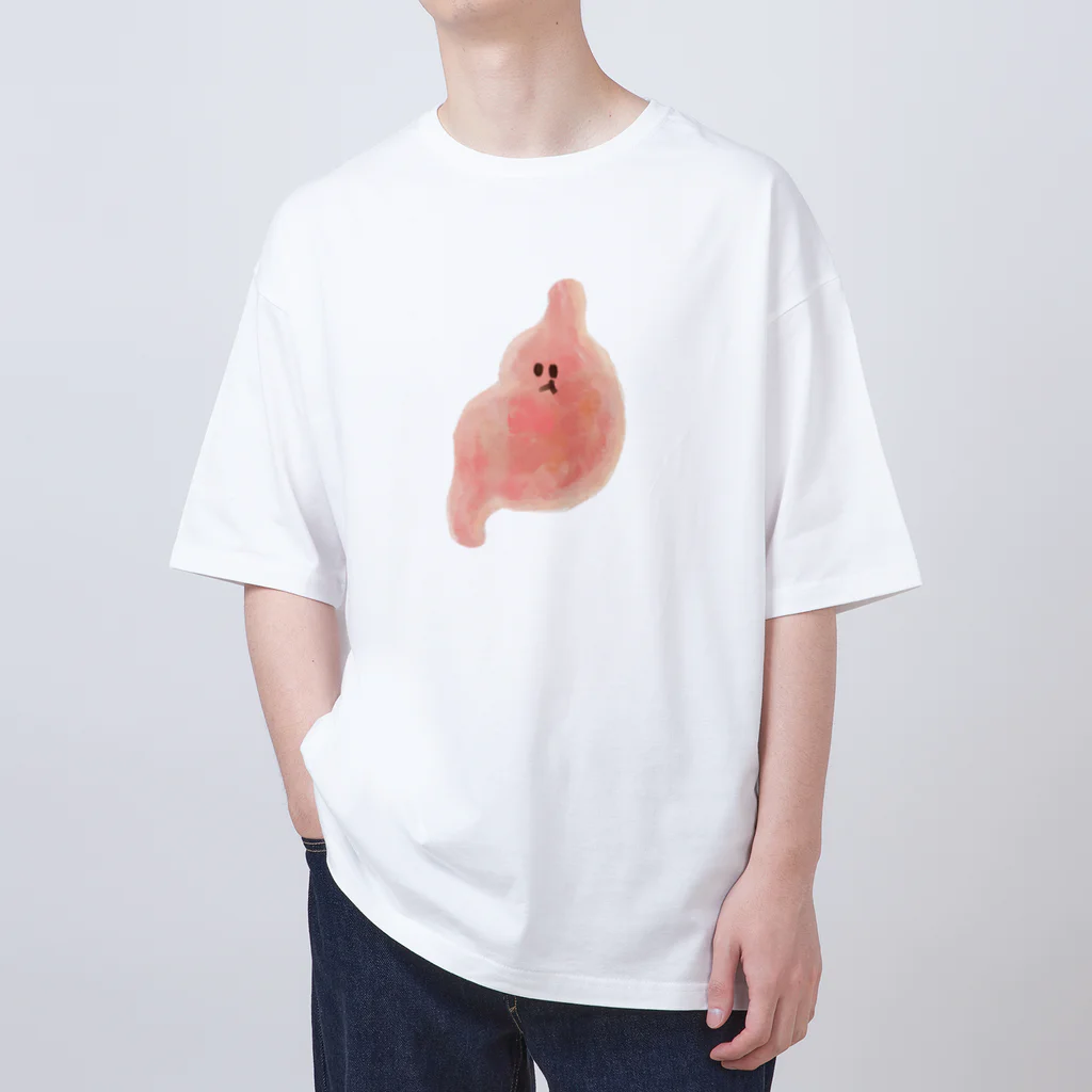 家の中の蛙 SUZURI店／森本の太った胃 Oversized T-Shirt