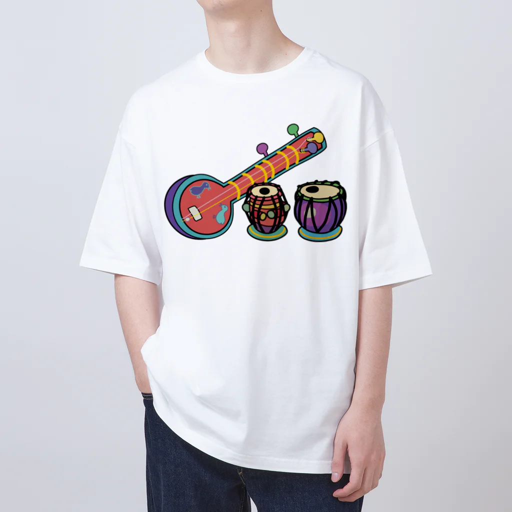 yamame1000ninのカラフルシタールタブラ Oversized T-Shirt