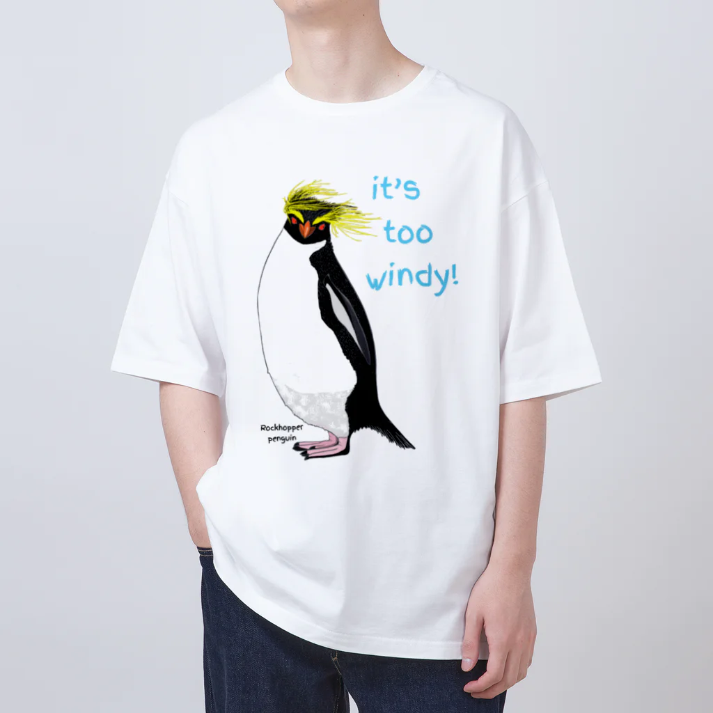 LalaHangeulのRockhopper penguin　(イワトビペンギン) Oversized T-Shirt