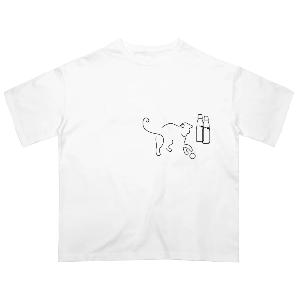 レイにーのラムネシンプル猫 オーバーサイズTシャツ