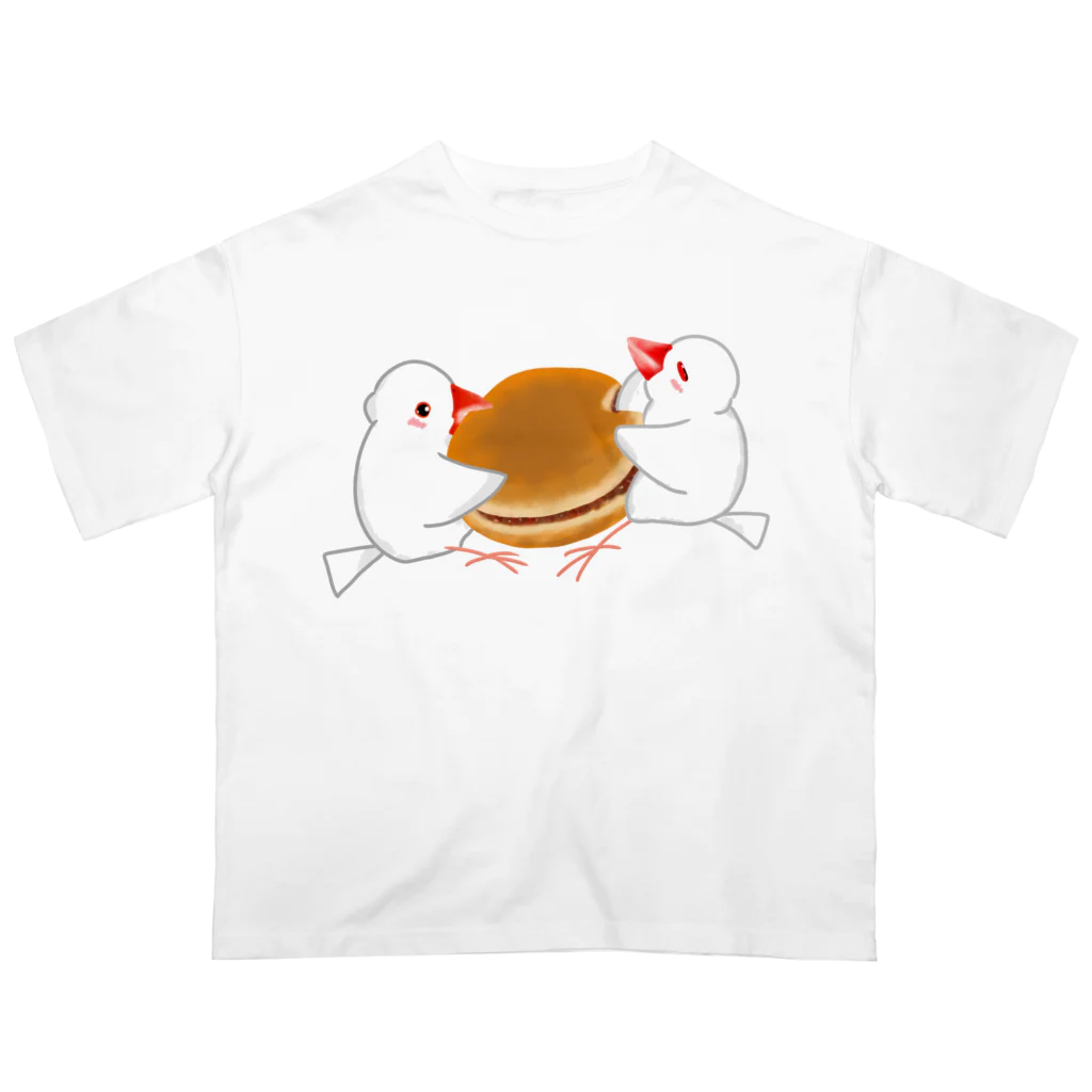 Lily bird（リリーバード）のどら焼きと文鳥ず オーバーサイズTシャツ