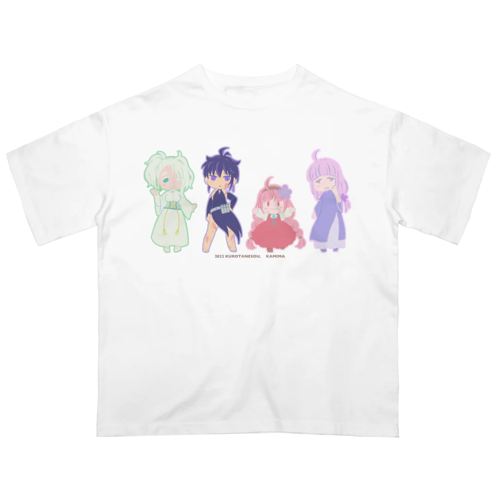 かみまの「アザミの森」3周年記念デフォルメイラスト オーバーサイズTシャツ