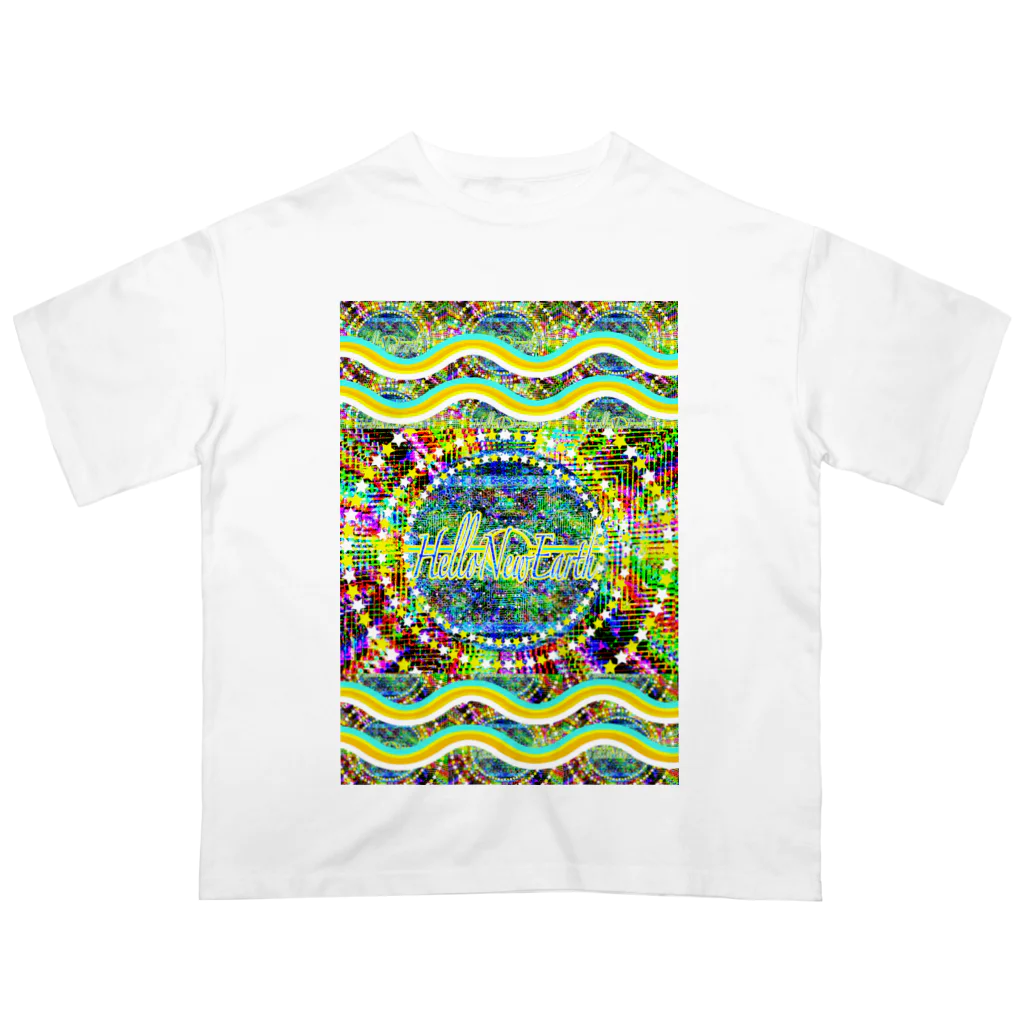 ✨🌈✨ユラクラカン🇯🇵 ✨🌈✨の🎉Hello New Earth 🌎 Oversized T-Shirt