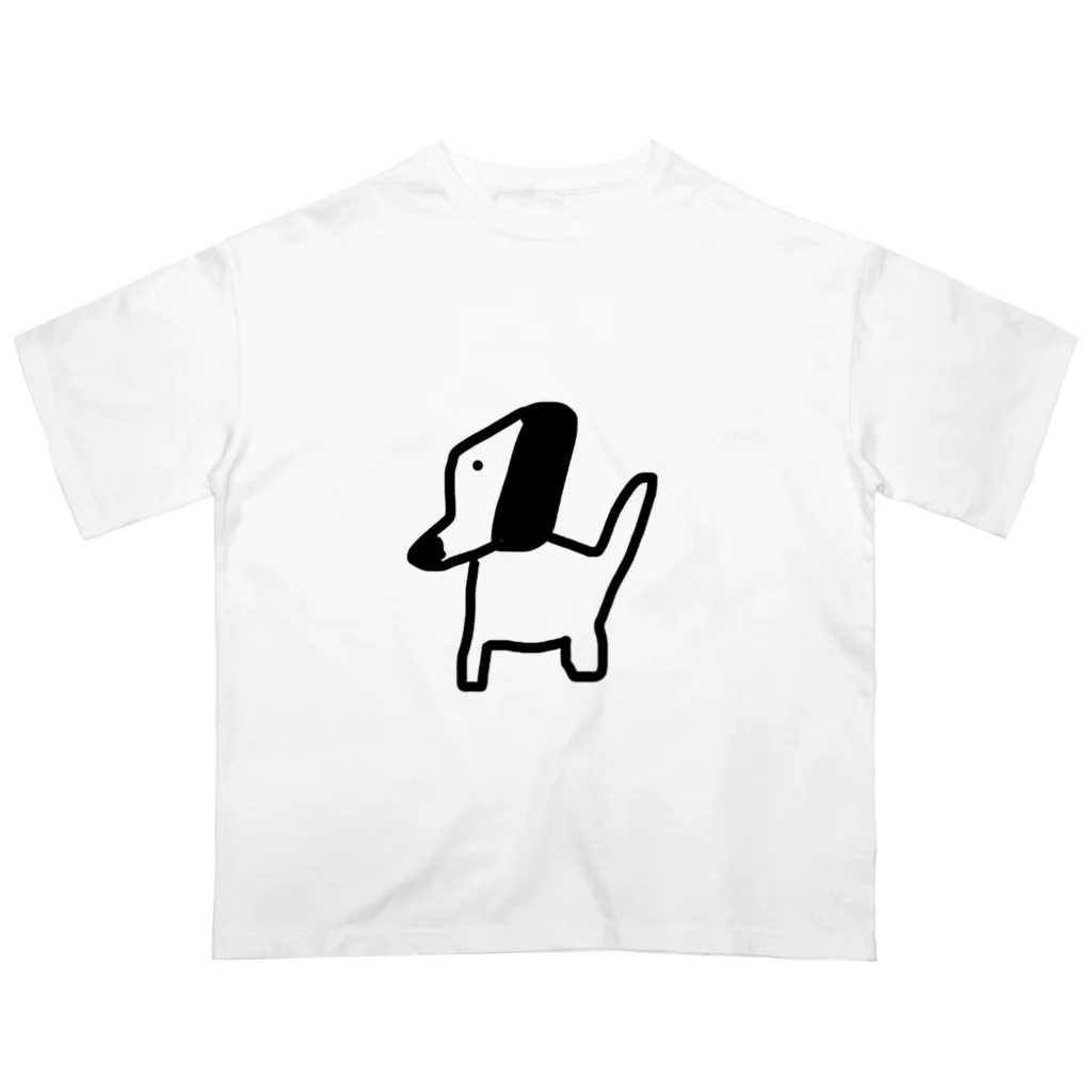 てつくんのお店の手書き やんわりワンコ  オーバーサイズTシャツ