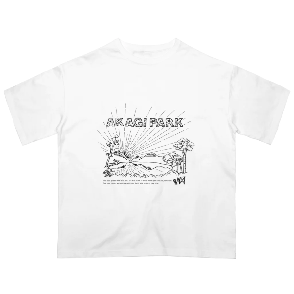 Too fool campers Shop!のAKAGI★park02(黒文字) Oversized T-Shirt