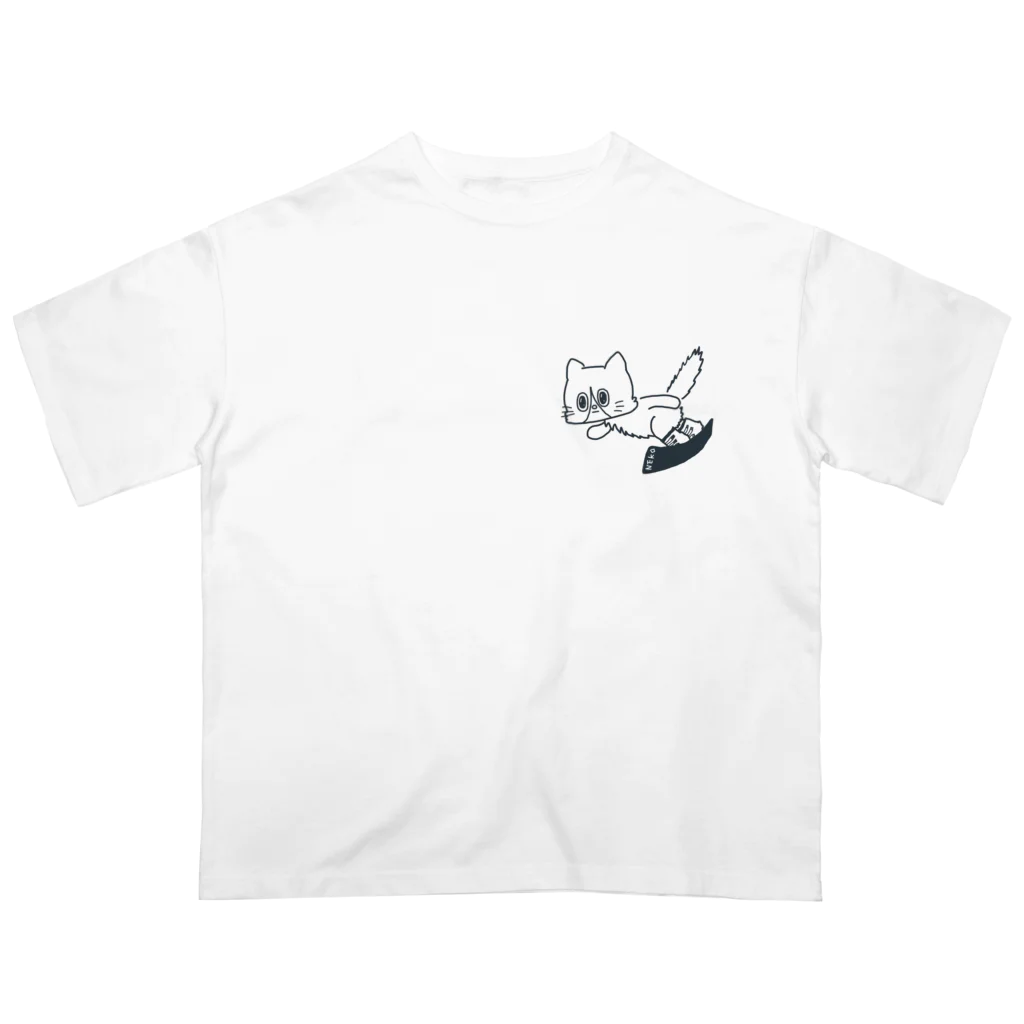 すみすのねこのスノーボードばにら オーバーサイズTシャツ