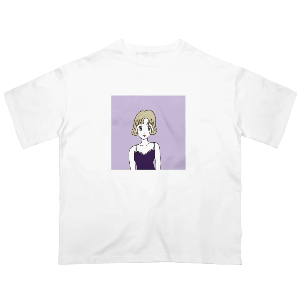 Hinanochin.shopのMs. Blonde Short Hair オーバーサイズTシャツ