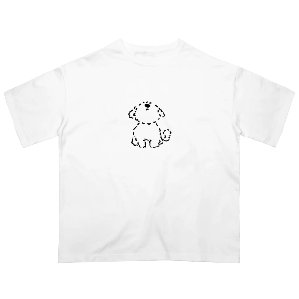 もこ　ぷう太の黄昏もふもふワンコ オーバーサイズTシャツ