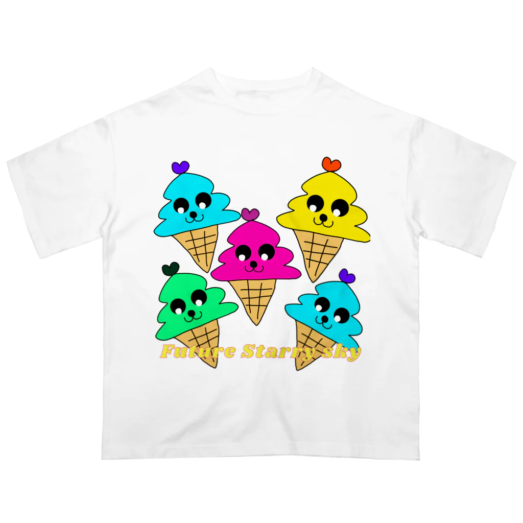 Future Starry Skyのソフトクリーム🍦 Oversized T-Shirt