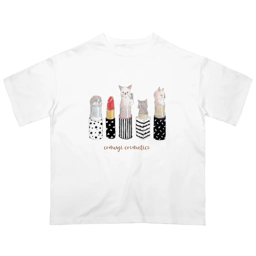 トコロコムギのときめき☆リップスティックにゃんこ Oversized T-Shirt