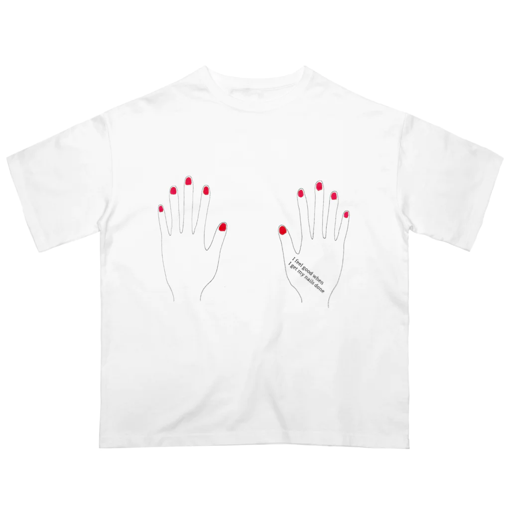 フジモトアイの◼️nail hand touch オーバーサイズTシャツ