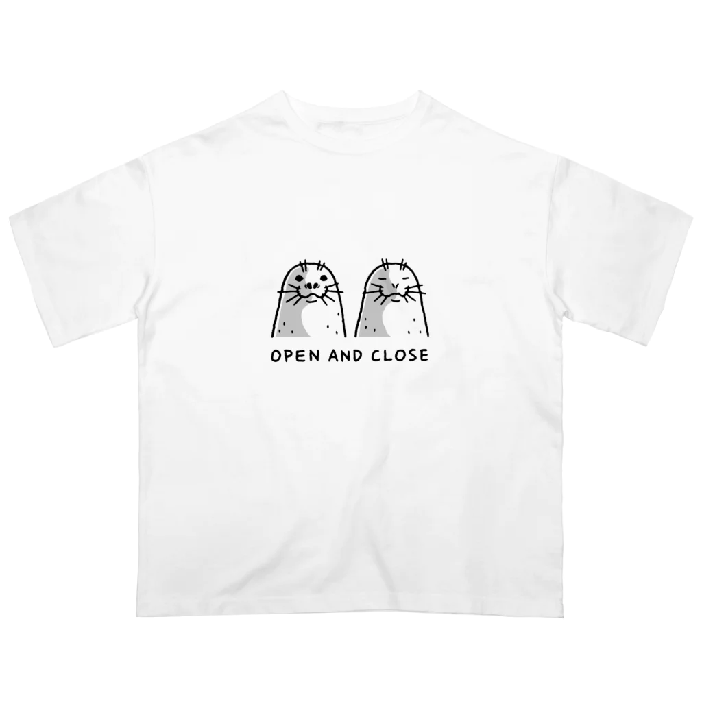 ぴすぴすのOPEN AND CLOSE オーバーサイズTシャツ