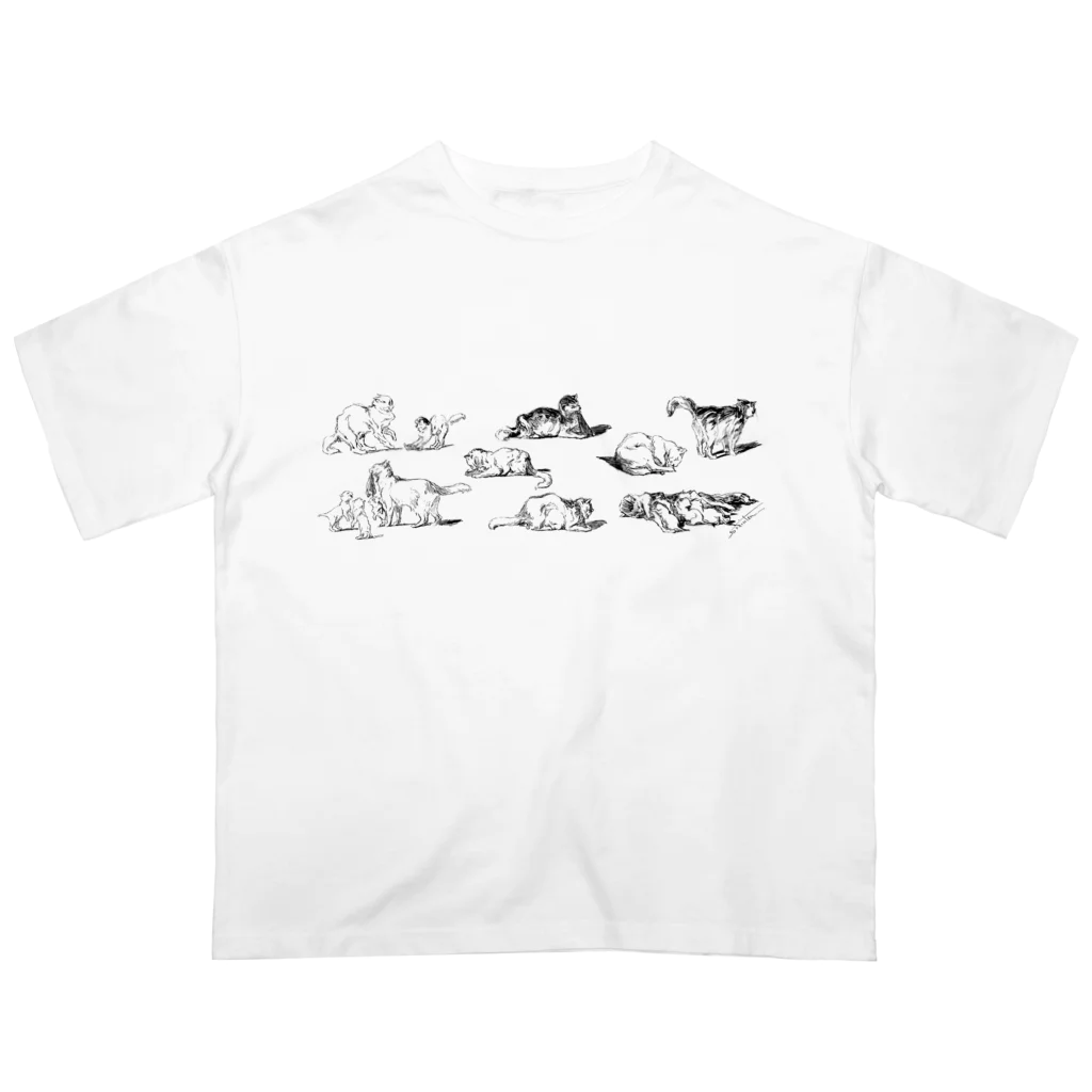 古書　天牛書店のスタンランのねこ＜アンティーク・イラスト＞ Oversized T-Shirt