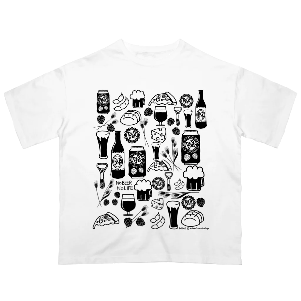 a-bow's workshop(あーぼぅズ ワークショップ)のNo BEER  No LIFE オーバーサイズTシャツ