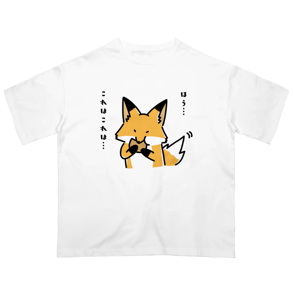  Millefy's shopのかぶりつく、キツネ オーバーサイズTシャツ