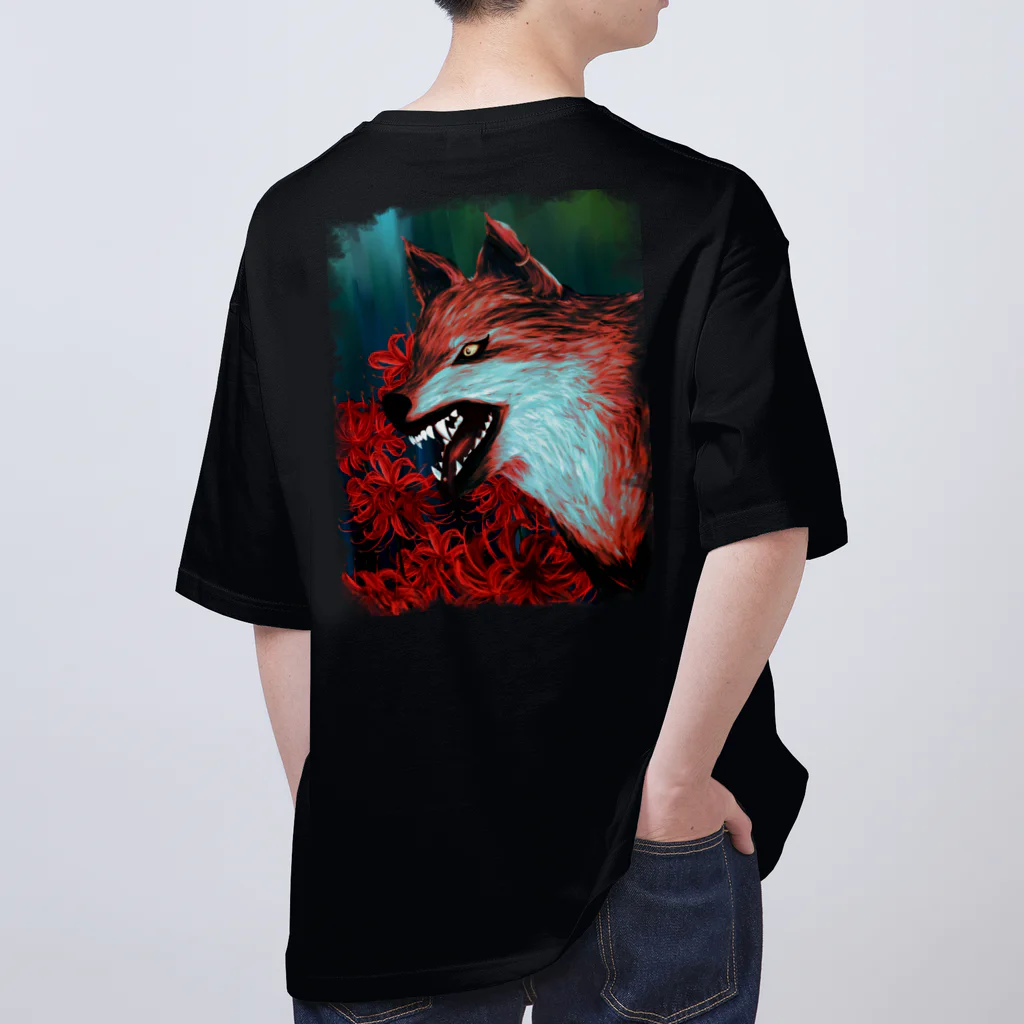 code:625の狼と彼岸花Tシャツ Oversized T-Shirt