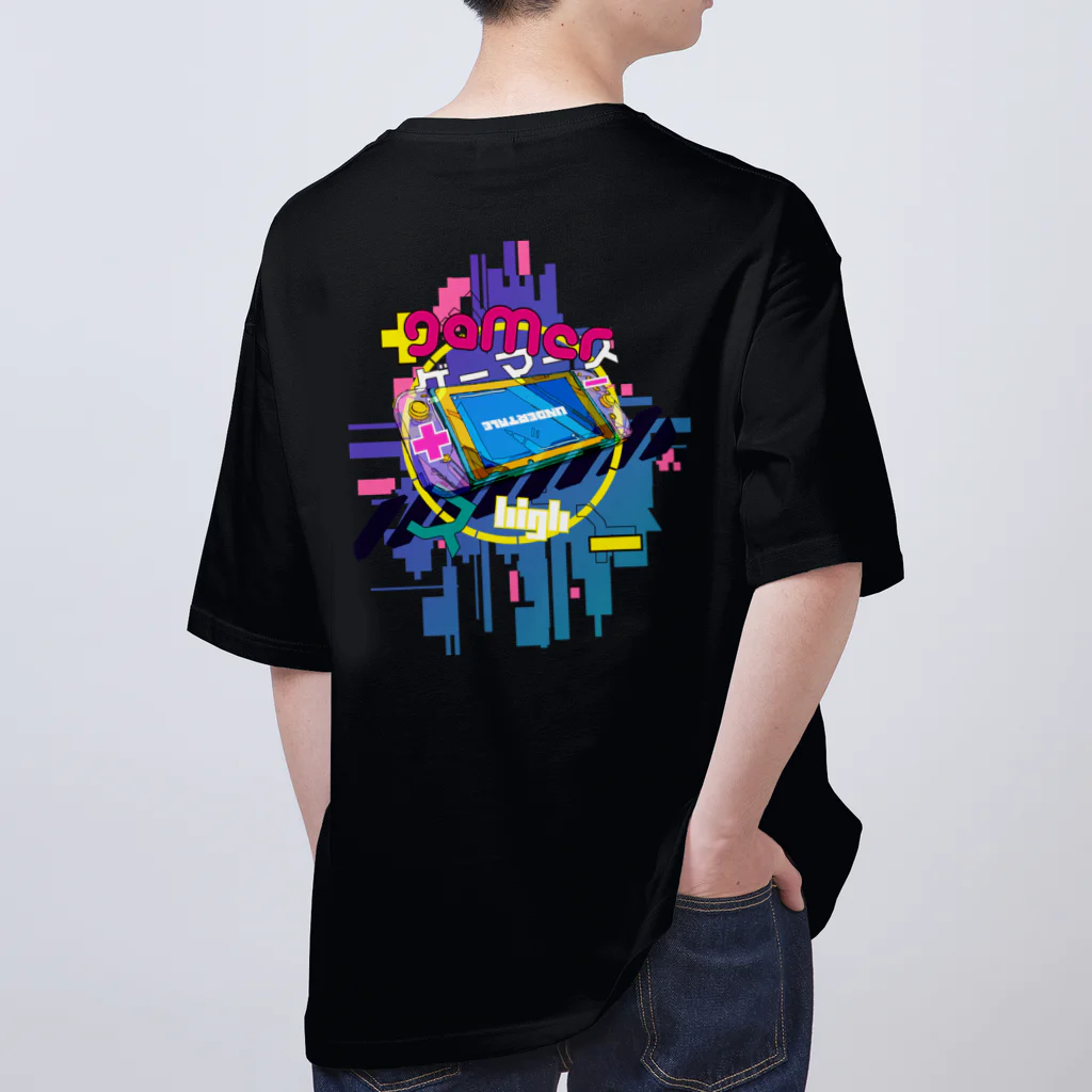 幾何学研(KKGKLAB.)のCAUTION.（白） オーバーサイズTシャツ