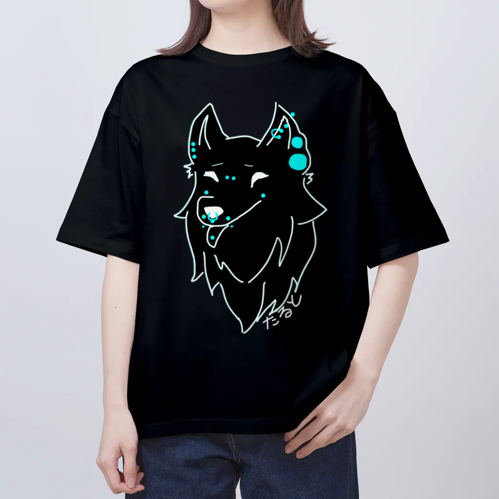 たると🍰のたるとオオカミ(ブラック) Oversized T-Shirt