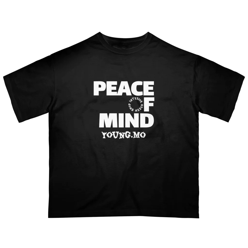 young.moのPEACE OF MIND BLACK オーバーサイズTシャツ