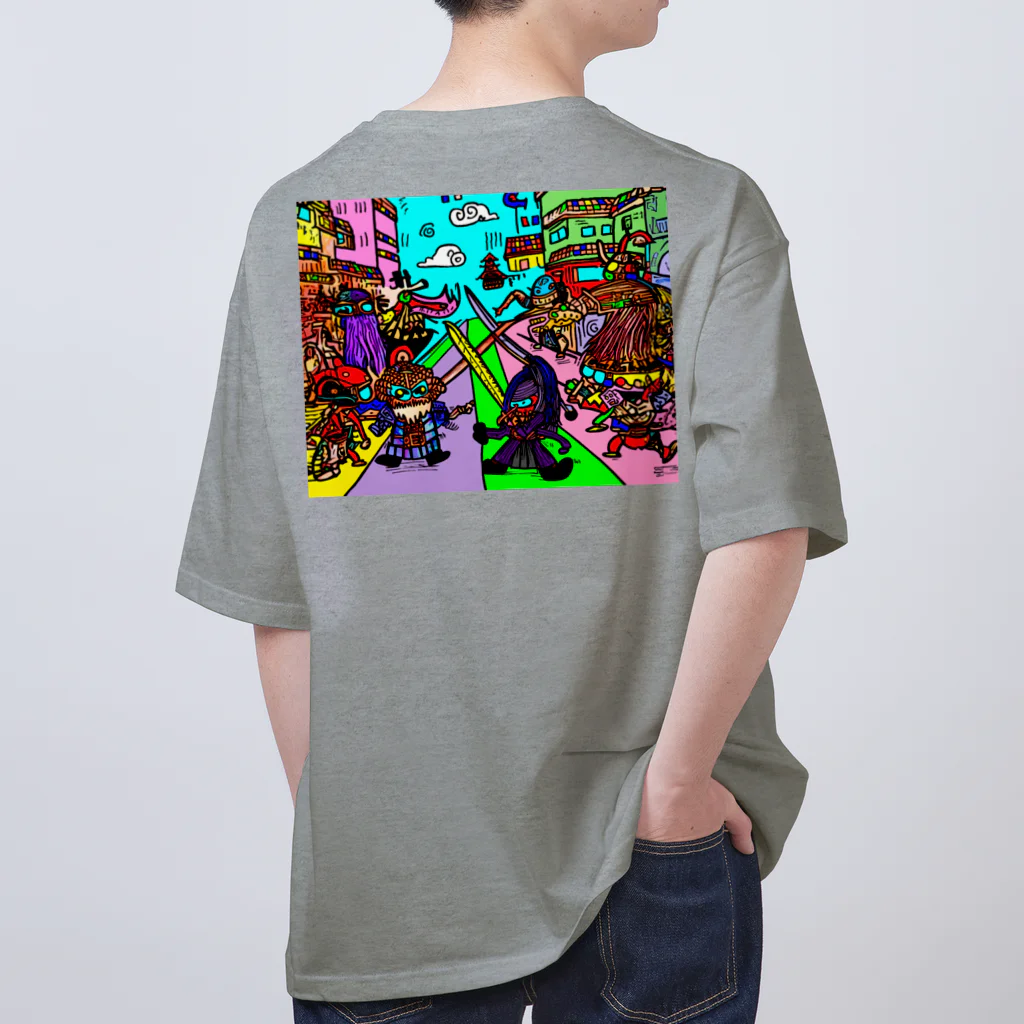 Ａ’ｚｗｏｒｋＳの宇宙人類皆兄弟 HORIZONTAL Oversized T-Shirt