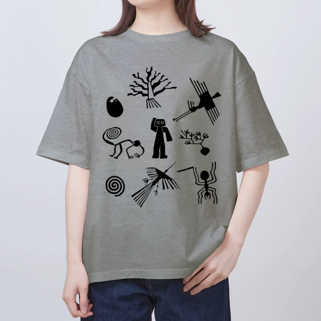 Culture Clubの[ Culture Club ] 地上絵 Oversized T-sh② Oversized T-Shirt